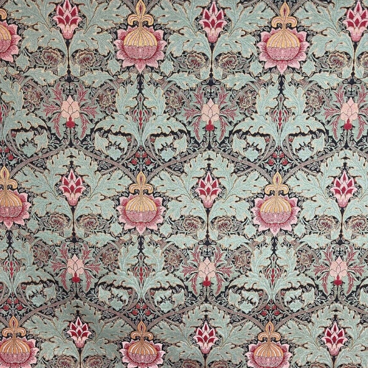 Classic floral pattern with pomegranate leaves.