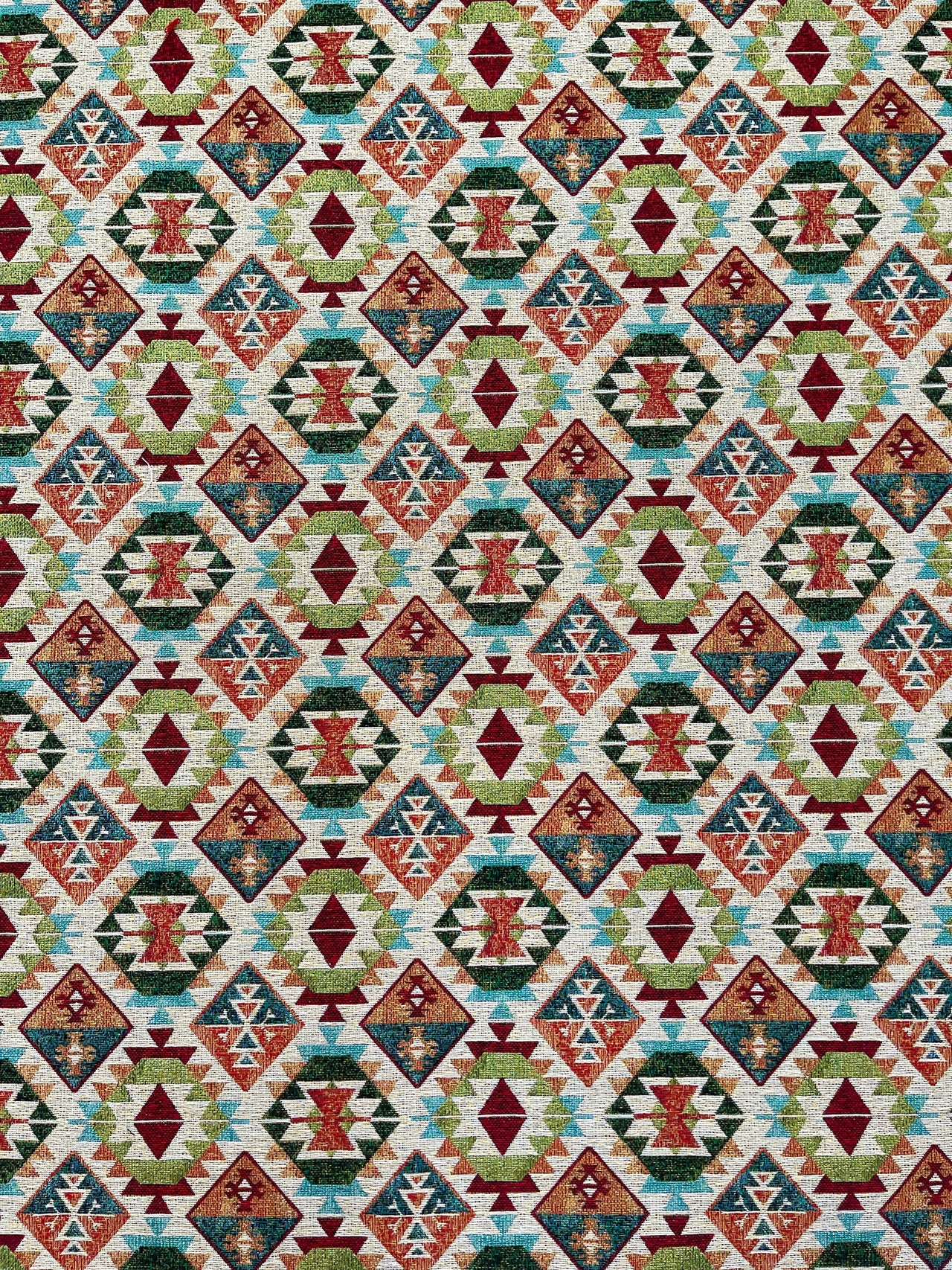 Traditional Moroccan kilim pattern fabric