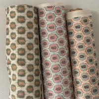 Thumbnail for Cotton linen look trellis fabric in multiple colour options.