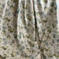 Thumbnail for Linen-textured fabric with nature-inspired leaf motif