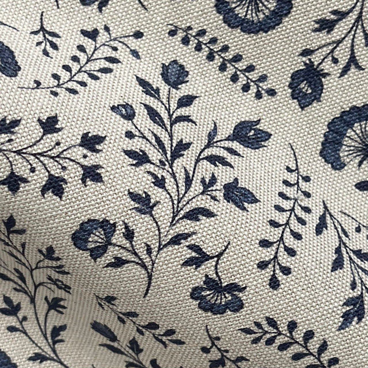 Cotton blend floral furnishing fabric in Dutch country style
