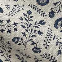 Thumbnail for Cotton blend floral furnishing fabric in Dutch country style