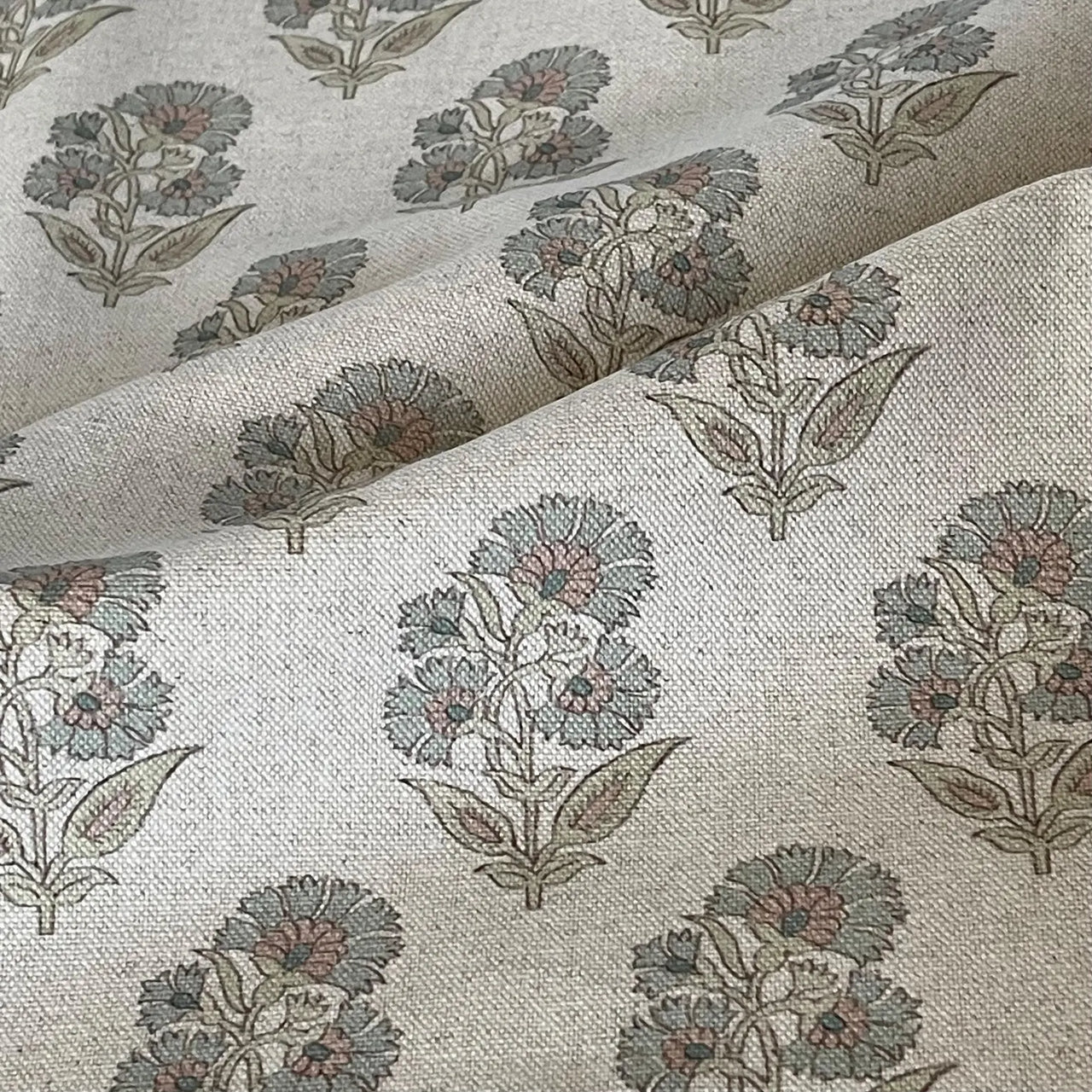 Nordic inspired floral fabric for relaxed elegant interiors