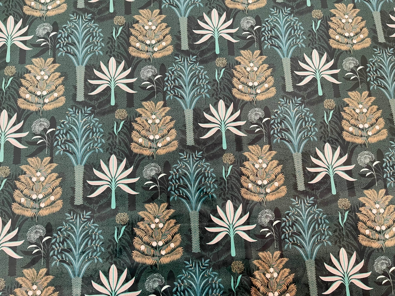 Banana Tree Velvet Fabric draped – luxurious home decor textile