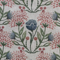 Thumbnail for Floral cotton linen fabric with timeless English garden pattern