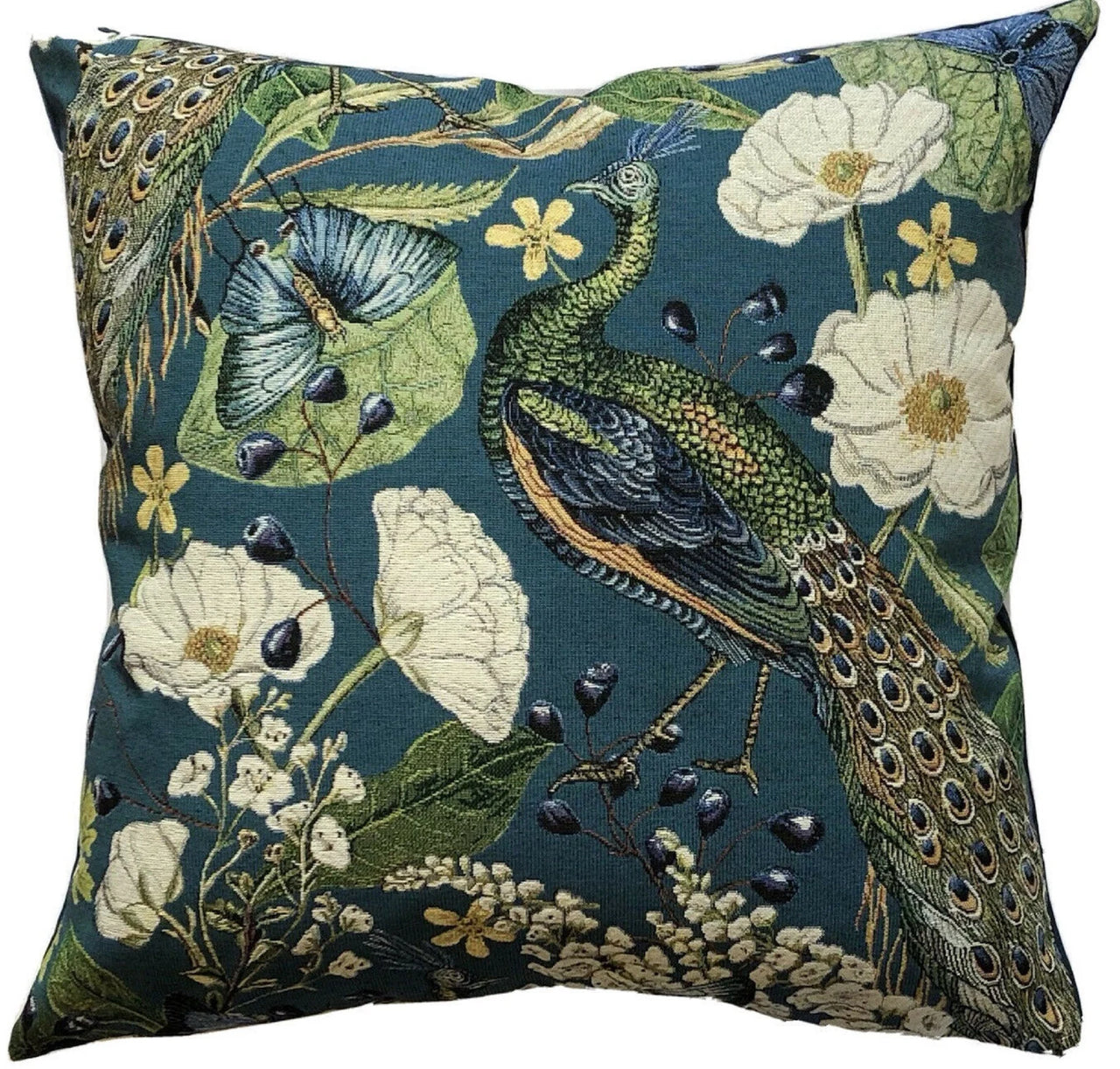 Decorative bird cushion on velvet