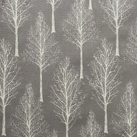 Thumbnail for Grey cotton blend fabric featuring delicate tree branches