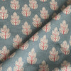 Thumbnail for Scandinavian leaf pattern fabric with linen look texture