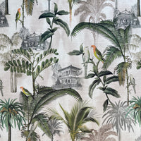 Thumbnail for Parrots and pagodas decorative velvet material