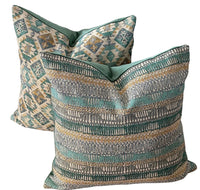Thumbnail for Handcrafted kilim pillow with boho tribal stripes
