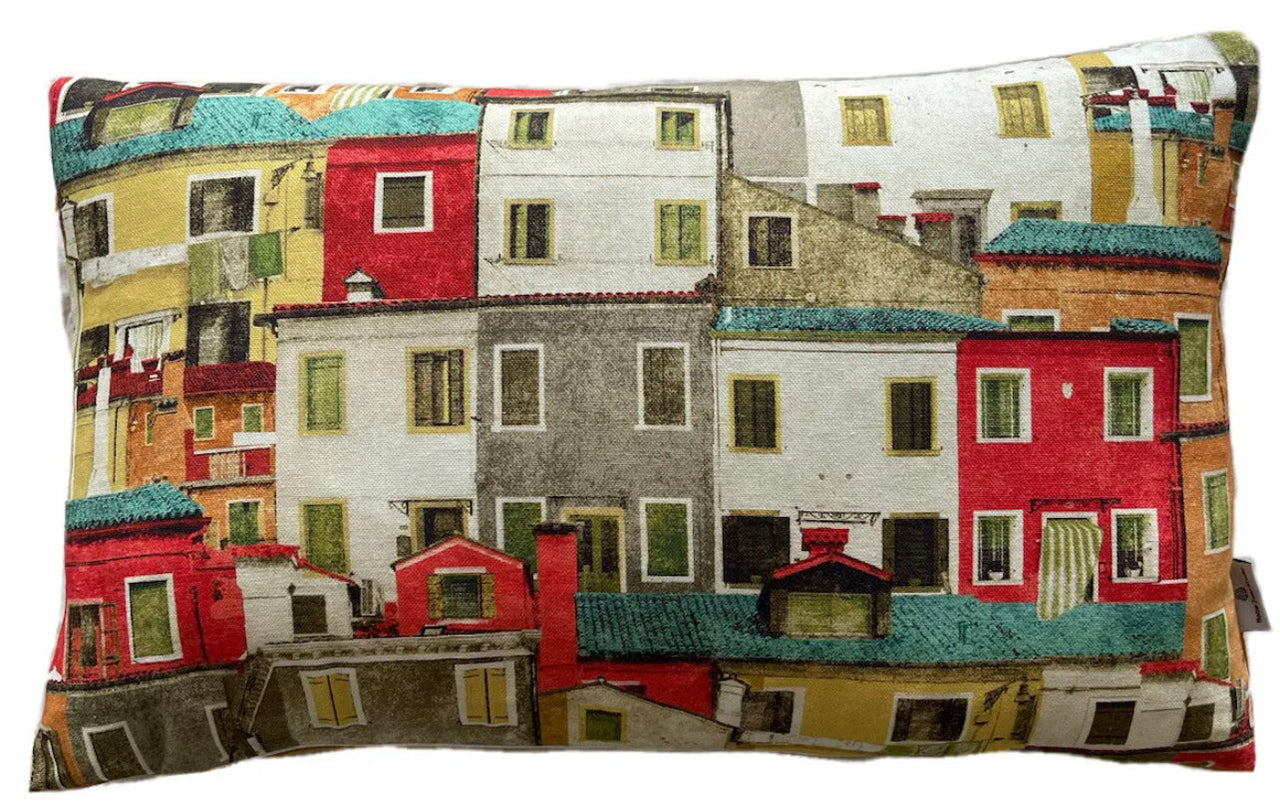 Scenic Mediterranean printed pillow case
