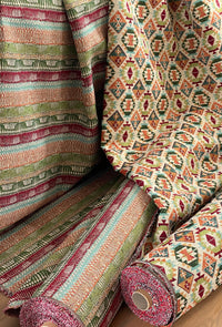 Thumbnail for Moroccan textile with bold stripe design