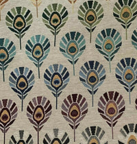 Thumbnail for Peacock eye design on Art Deco fabric