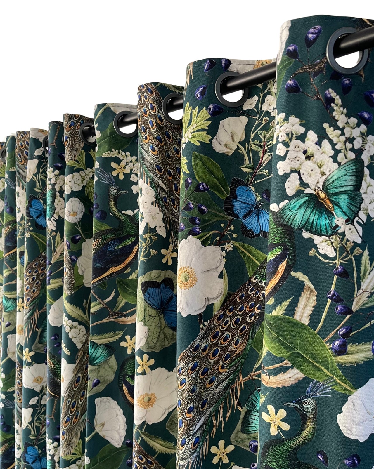 Elegant garden theme curtain fabric.