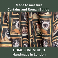 Thumbnail for Quirky Baroque Pair of Curtains Royal Cats Made to Measure Custom Drapes Bespoke Home Décor