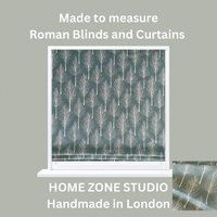 Thumbnail for Scandinavian Forest Tree Fabric – Green Linen Look Cotton for Home Décor & Upholstery