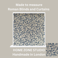 Thumbnail for Dutch Florals Linenlook Fabric Delft Blue | Upholstery & Home Décor Material