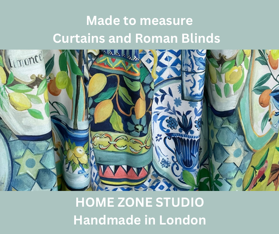 Mediterranean Citrus Garden Fabric – Organic Cotton with Lemon and Mandarin Tree Botanical Print