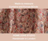 Thumbnail for Saffron Bloom Upholstery Fabric – Traditional Eastern Botanical Print on Organic Cotton