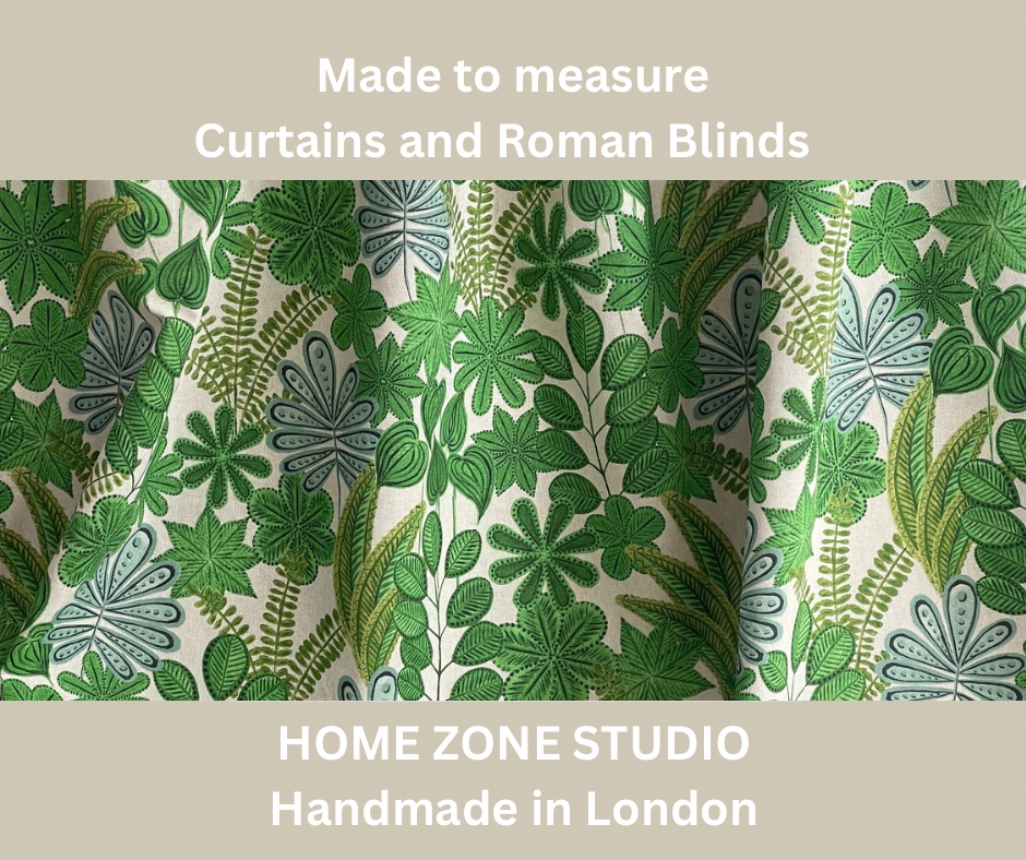 Artistic Forest Leaves Linen-Look Fabric – Perfect for Curtains, Cushions & Upholstery