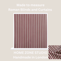 Thumbnail for Red Ticking Stripes Cotton Fabric - Ideal for Home Decor, Upholstery & Soft Furnishings