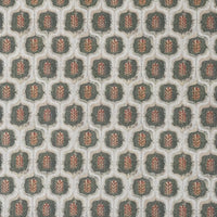 Thumbnail for Leaf medallion pattern textile in cotton linen look finish.
