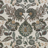 Thumbnail for Traditional floral fabric with detailed hand drawn botanical elements