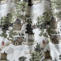 Thumbnail for White Eastern Elegance fabric for luxury home décor