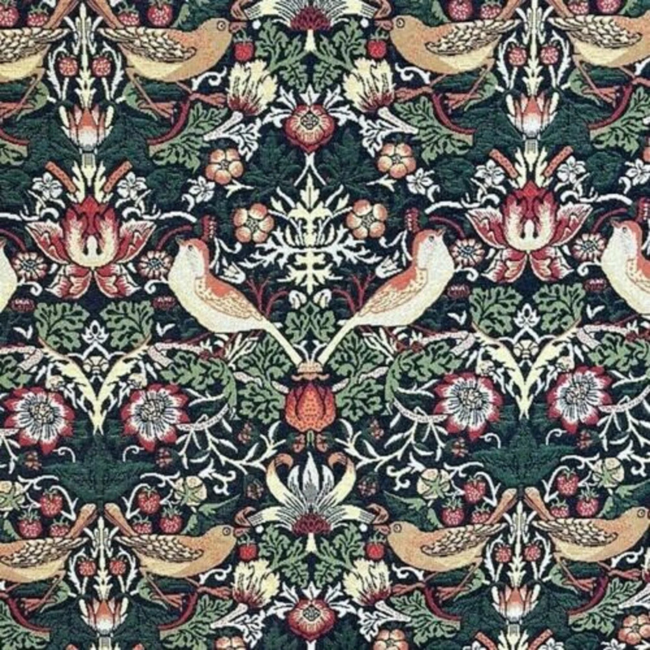 Arts & Crafts strawberry design on tapestry fabric.