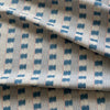 Thumbnail for Soft linen-look stripe fabric in blue and cream