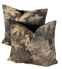 Thumbnail for Autumn leaf print pillow cover with velvet back