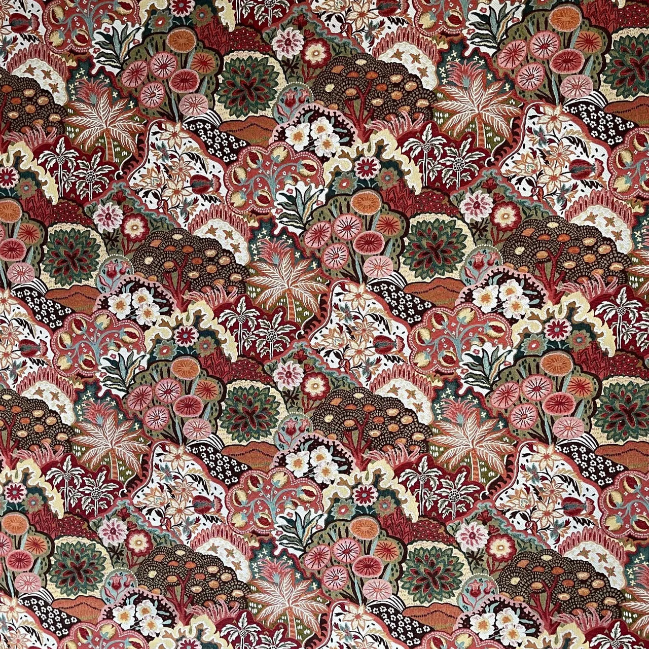 Autumn forest tapestry fabric for upholstery and curtains