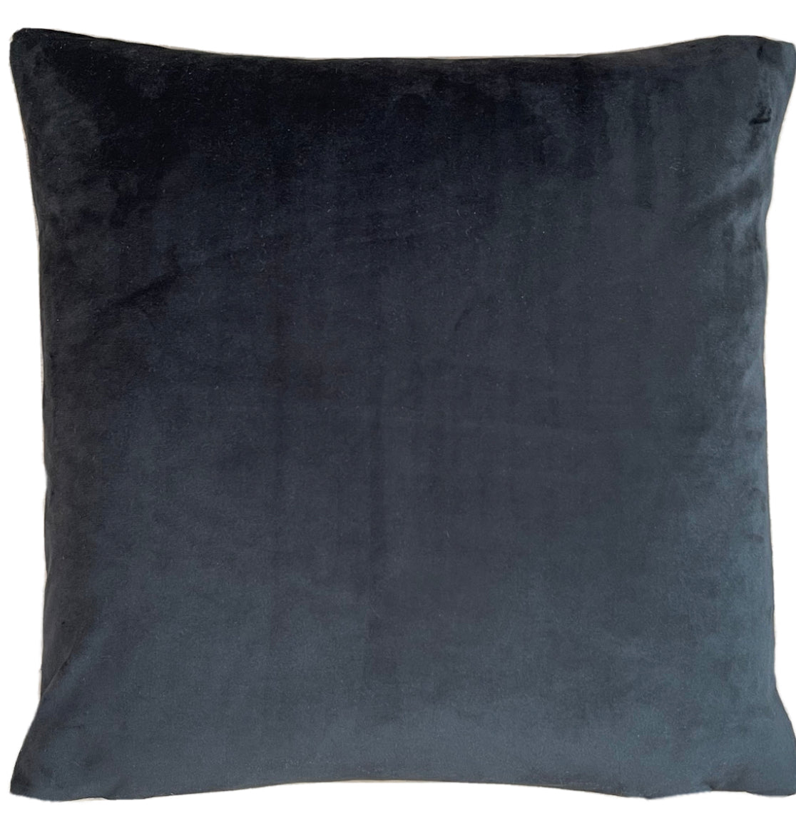black pillow on a white background