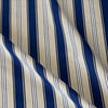 Thumbnail for Blue and beige vertical stripe curtain fabric