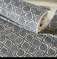 Thumbnail for stylish blue ogee fabric for cushions and drapery 