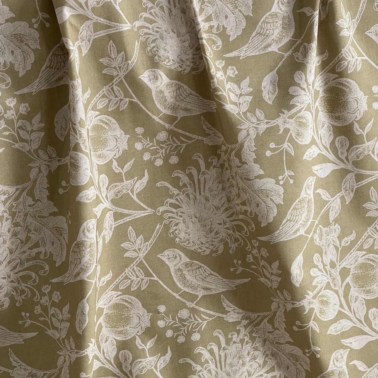 English country bird floral textile for home décor