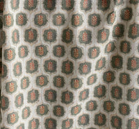 Thumbnail for Detailed view of the textured botanical leaf fabric in olive green and warm rust