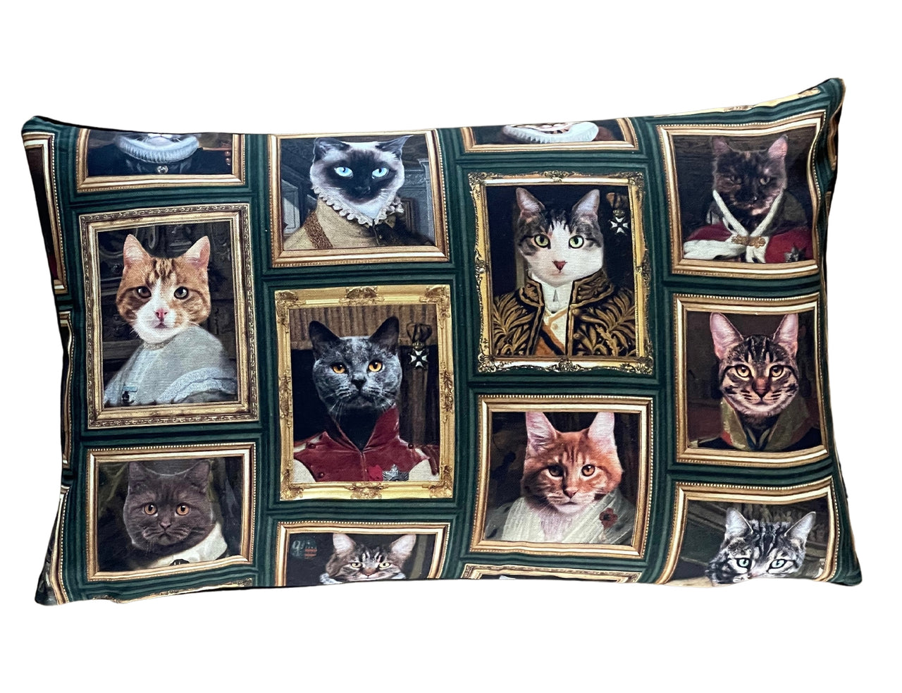 Baroque Royal Cats Cushion Cover Quirky Eclectic Home Décor