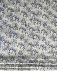 Thumbnail for Blue Elephants Organic Cotton Print Safari Style Home Decor