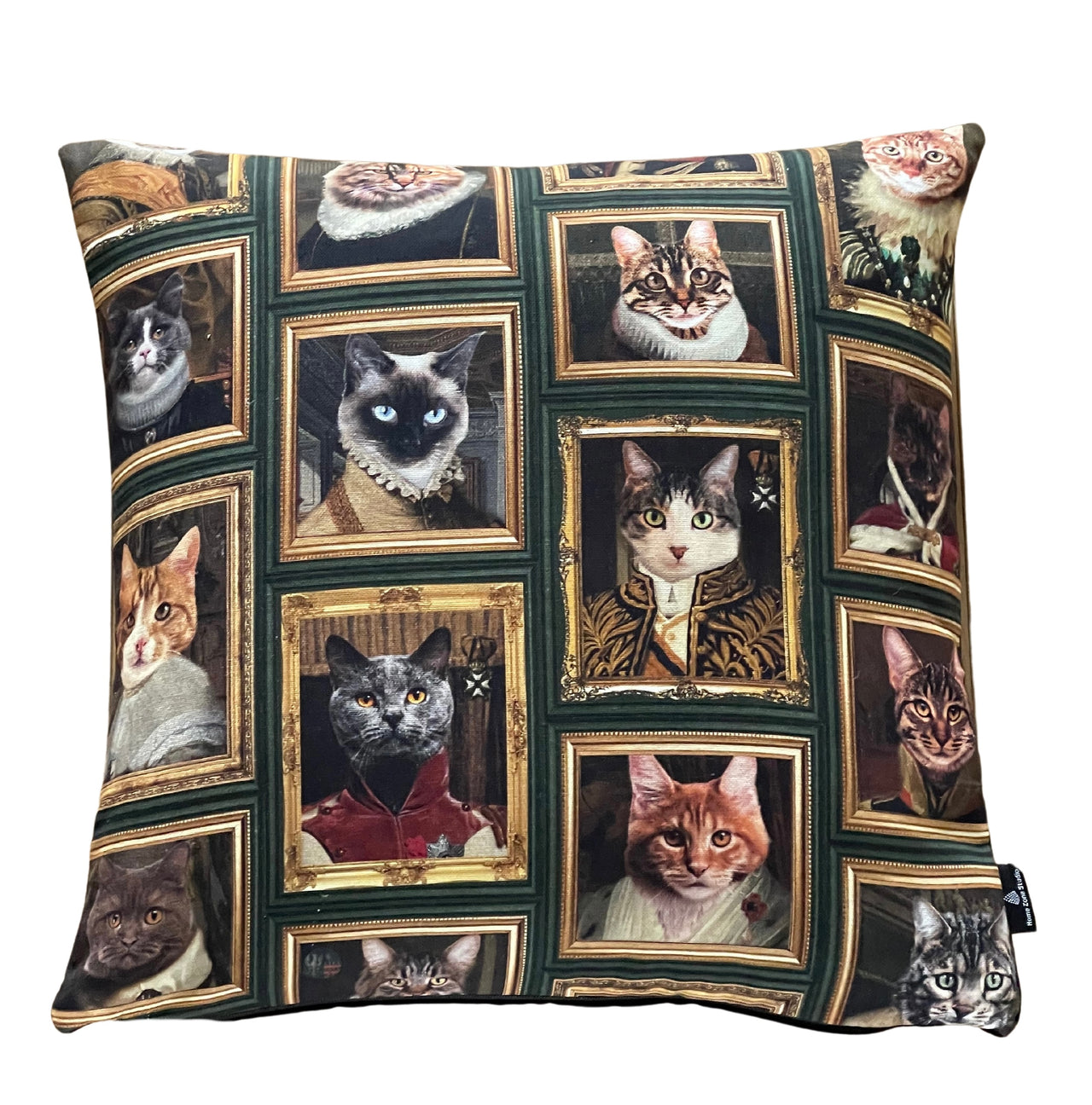 Baroque Royal Cats Cushion Cover Quirky Eclectic Home Décor