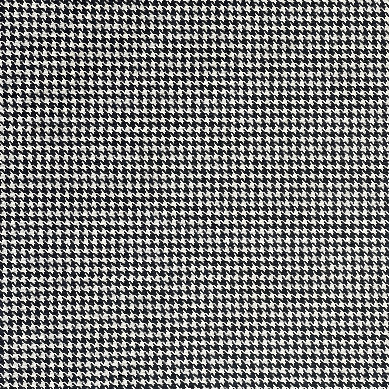 Printed houndstooth organic cotton fabric in neutral tones – ideal for soft furnishings, upholstery accents, and modern interior projects.

