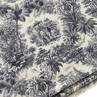 Thumbnail for Toile fabric with elephants and tigers for interior design