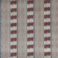 Thumbnail for dusty rose ikat stripe fabric rustic linen look textile