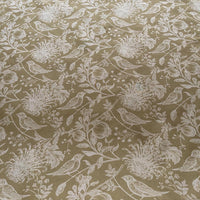 Thumbnail for English country bird floral cotton curtain fabric soft gold