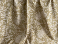 Thumbnail for Textile with bird and floral pattern on beige background