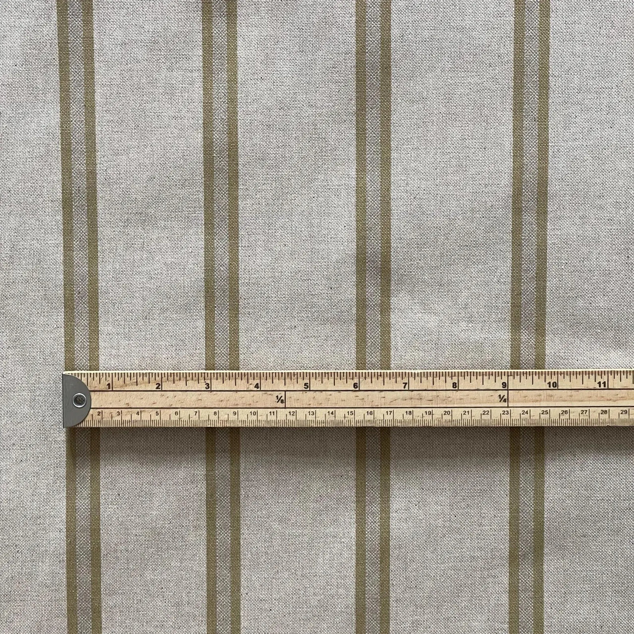 Neutral ticking stripe fabric ideal for curtains roman blinds and cushions