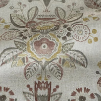 Thumbnail for Meadowcrest folk floral fabric close view