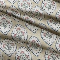 Thumbnail for Traditional floral cotton linen fabric for French country living room décor