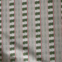 Thumbnail for ikat inspired stripe fabric olive green and cream