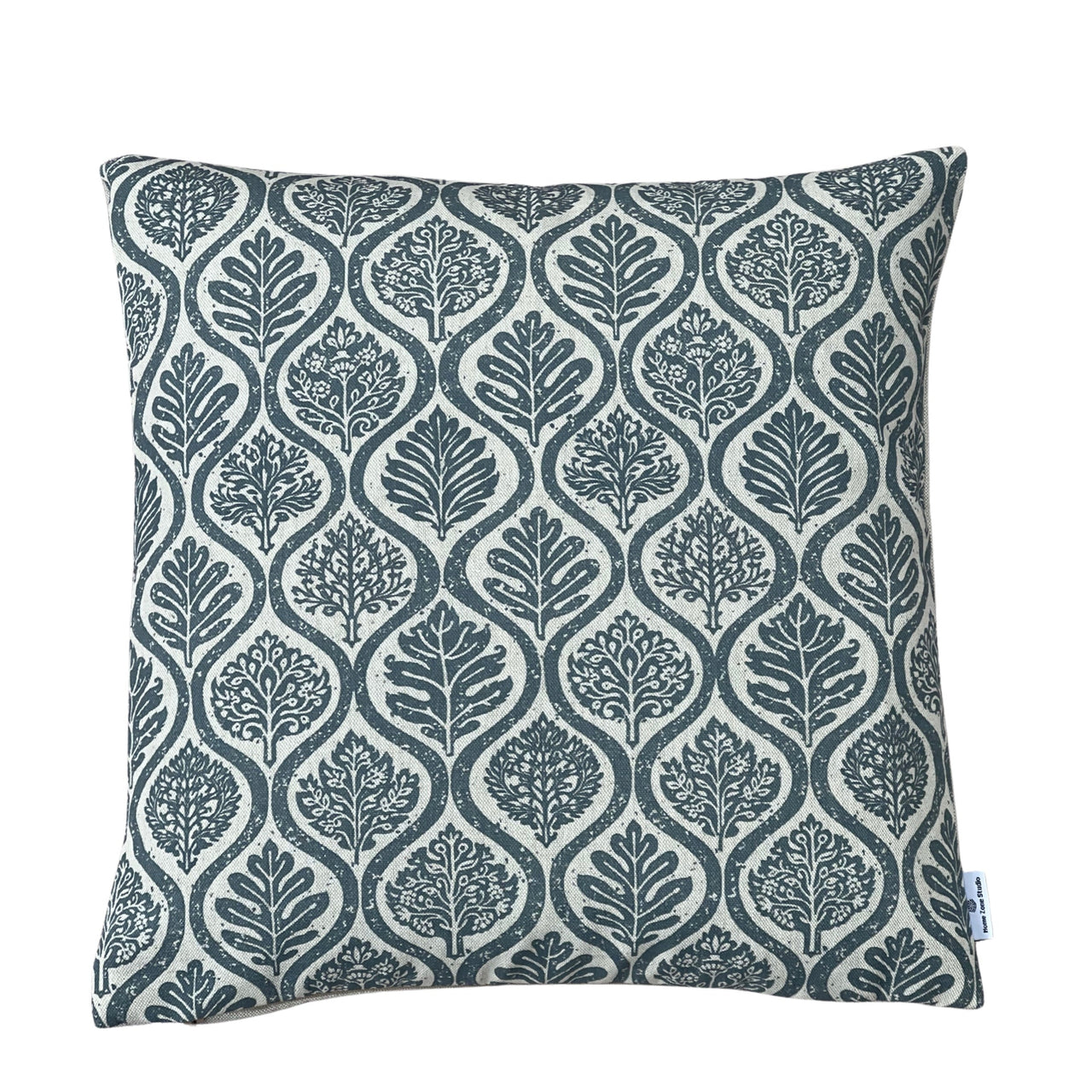 elegant blue and natural cushion cover design